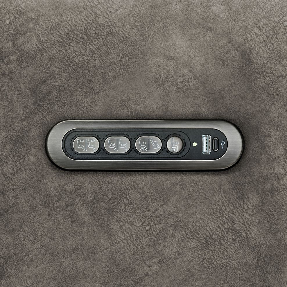 Arabella 2.5 Seater Recliner Console Sofa with Smart Screen in Marble Mink Fabric 7