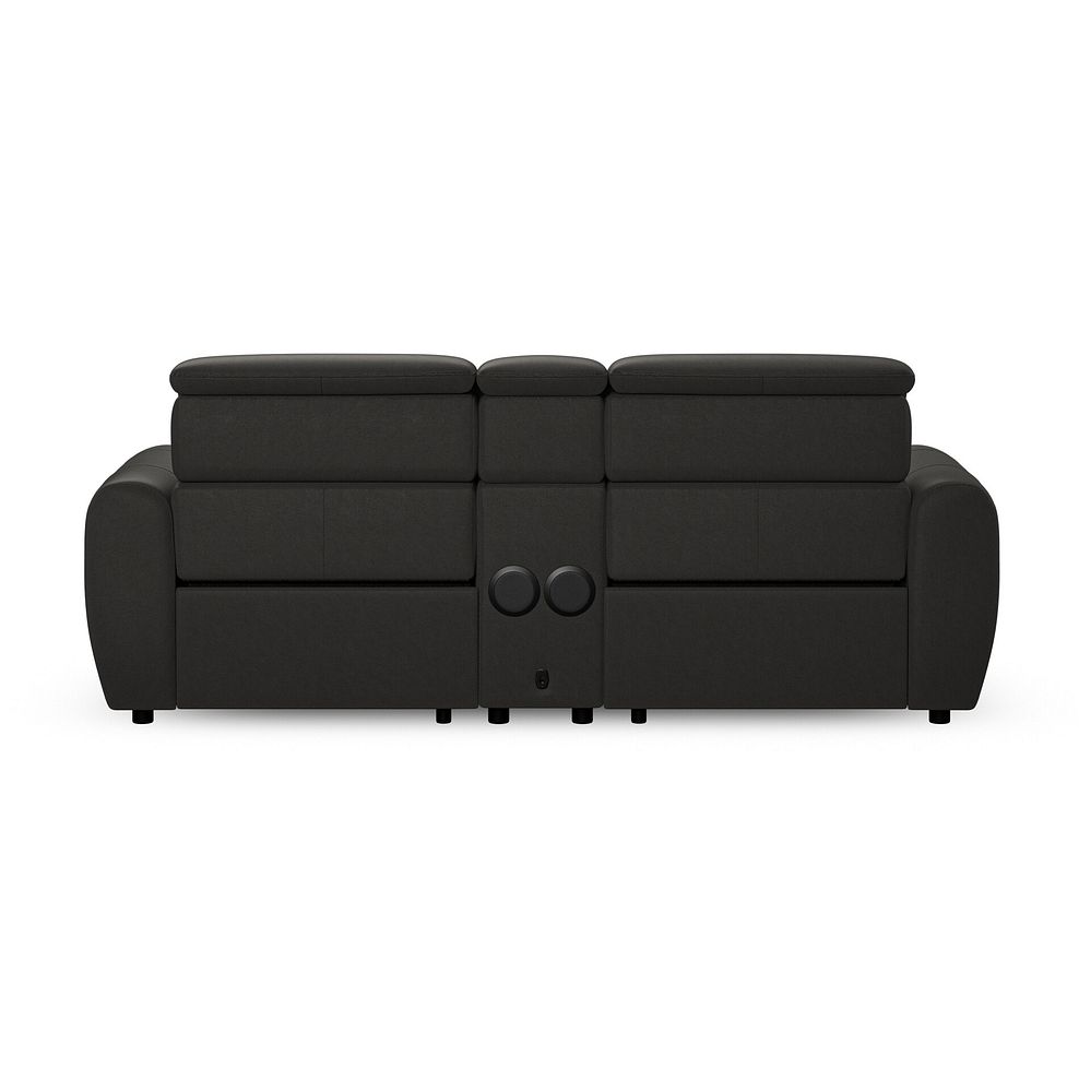 Arabella 3 Seater Recliner Console Sofa with Smart Screen in Storm Leather 9
