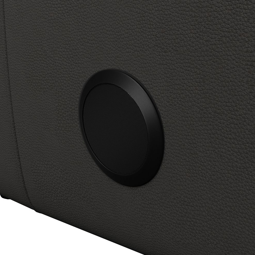 Arabella 3 Seater Recliner Console Sofa with Smart Screen in Storm Leather 19