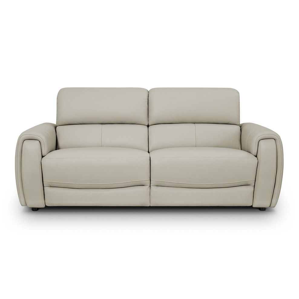 Arabella 3 Seater Power Recliner Sofa in Bone China Leather 7