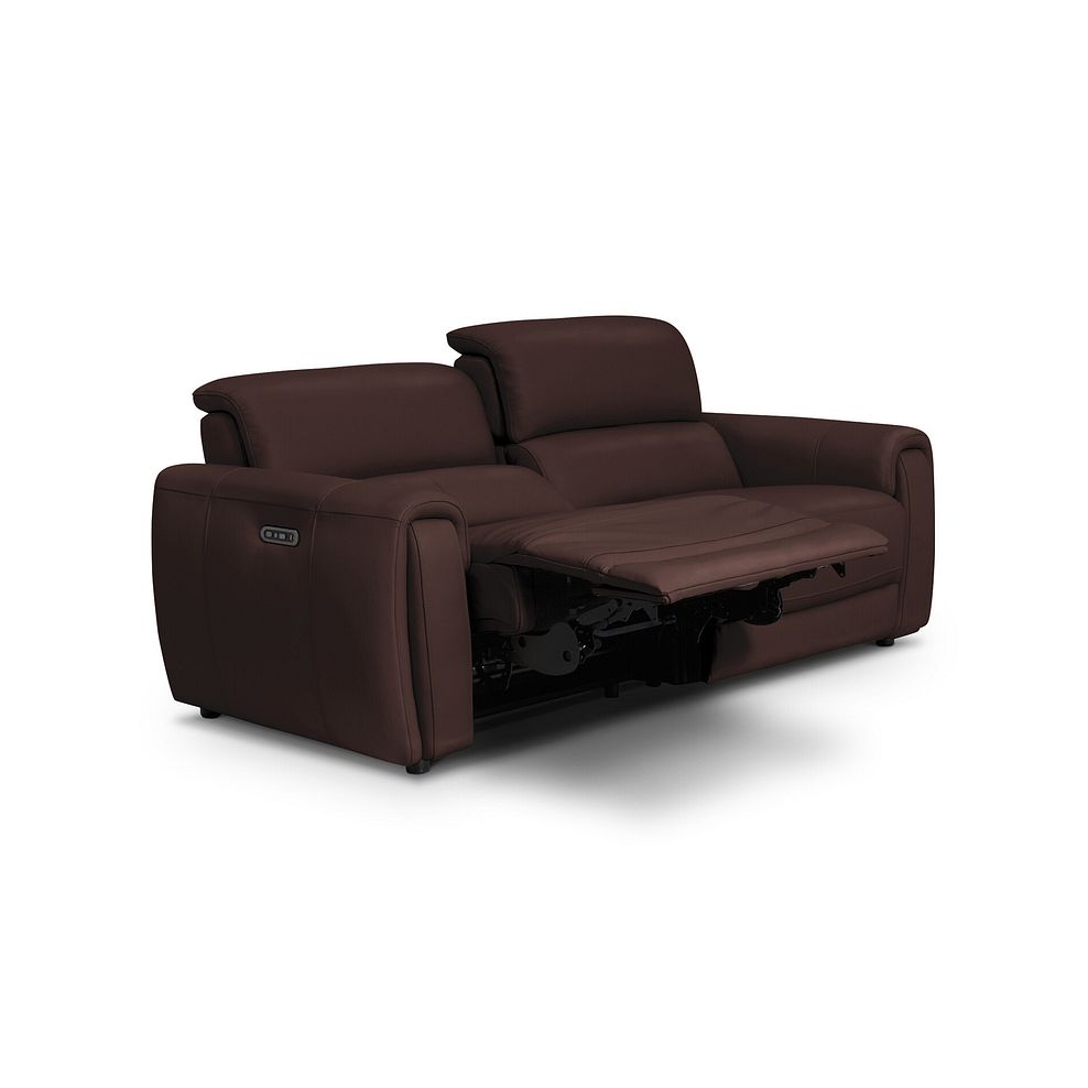 Arabella 3 Seater Power Recliner Sofa in Chestnut Leather 3
