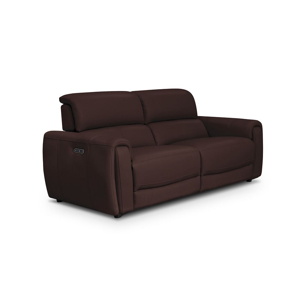 Arabella 3 Seater Power Recliner Sofa in Chestnut Leather 1