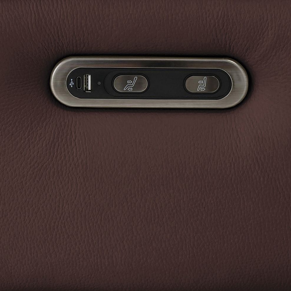 Arabella 3 Seater Power Recliner Sofa in Chestnut Leather 10