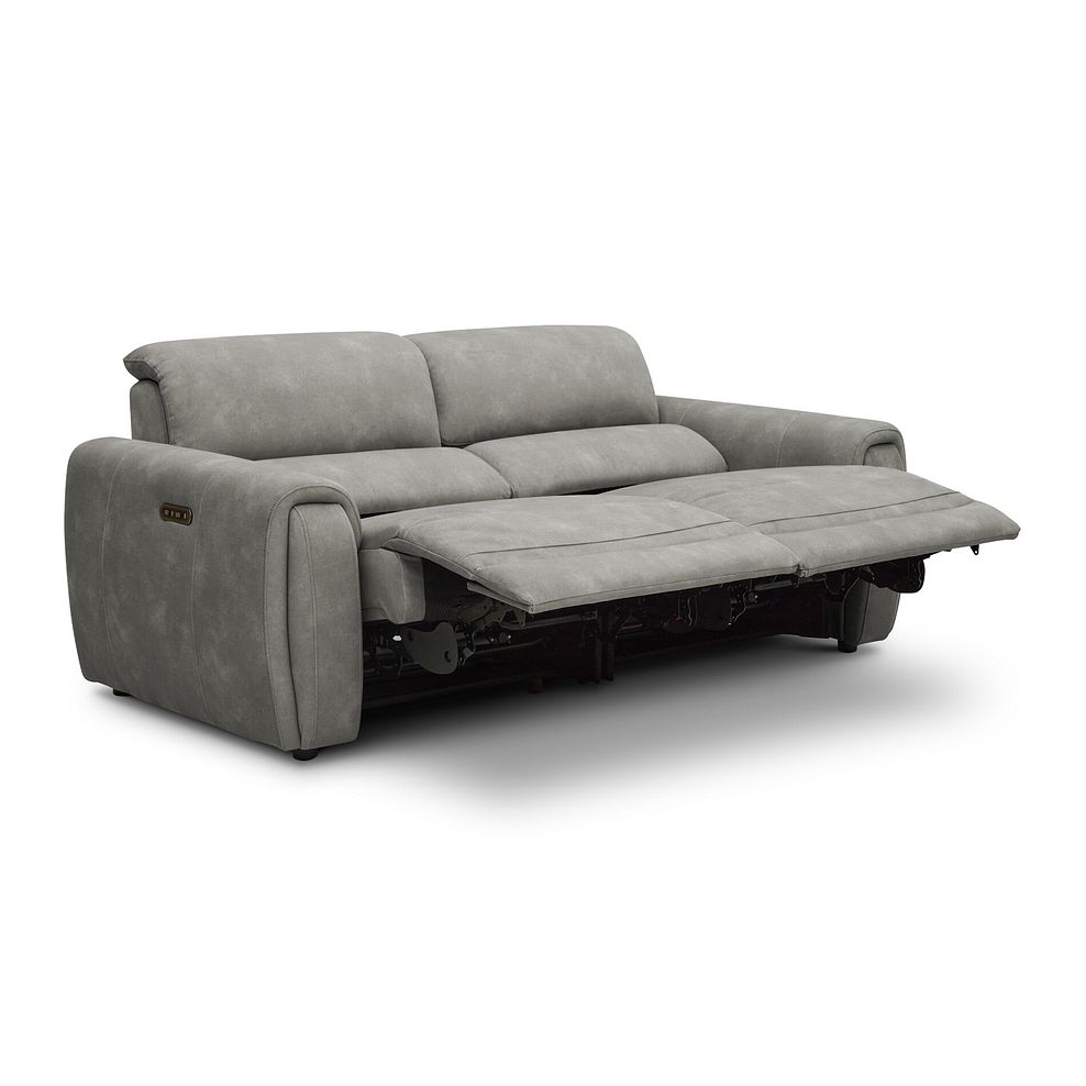 Arabella 3 Seater Power Recliner Sofa in Dexter Stone Fabric 4