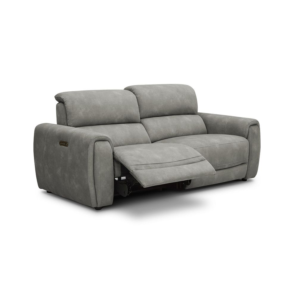 Arabella 3 Seater Power Recliner Sofa in Dexter Stone Fabric 2