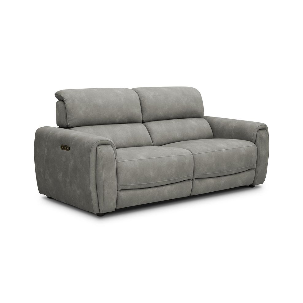 Arabella 3 Seater Power Recliner Sofa in Dexter Stone Fabric 1