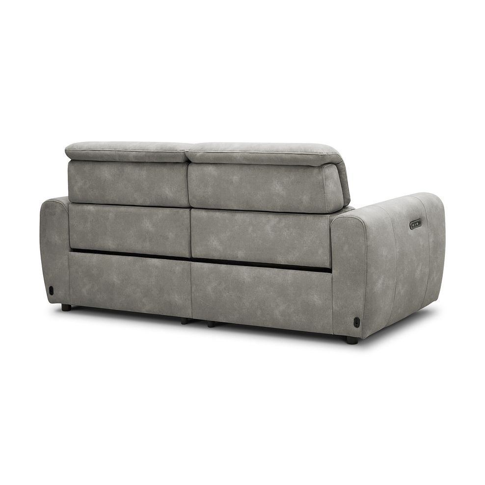 Arabella 3 Seater Power Recliner Sofa in Dexter Stone Fabric 7