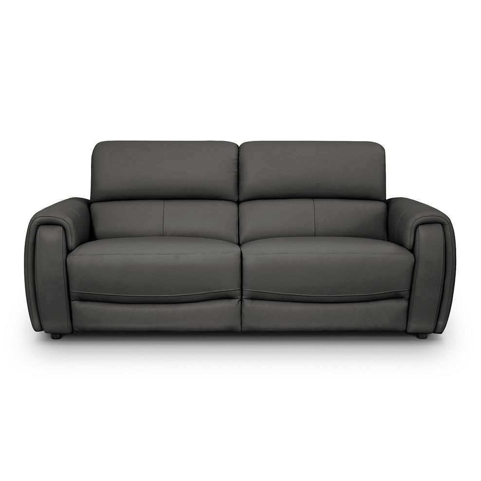 Arabella 3 Seater Power Recliner Sofa in Elephant Grey Leather 4