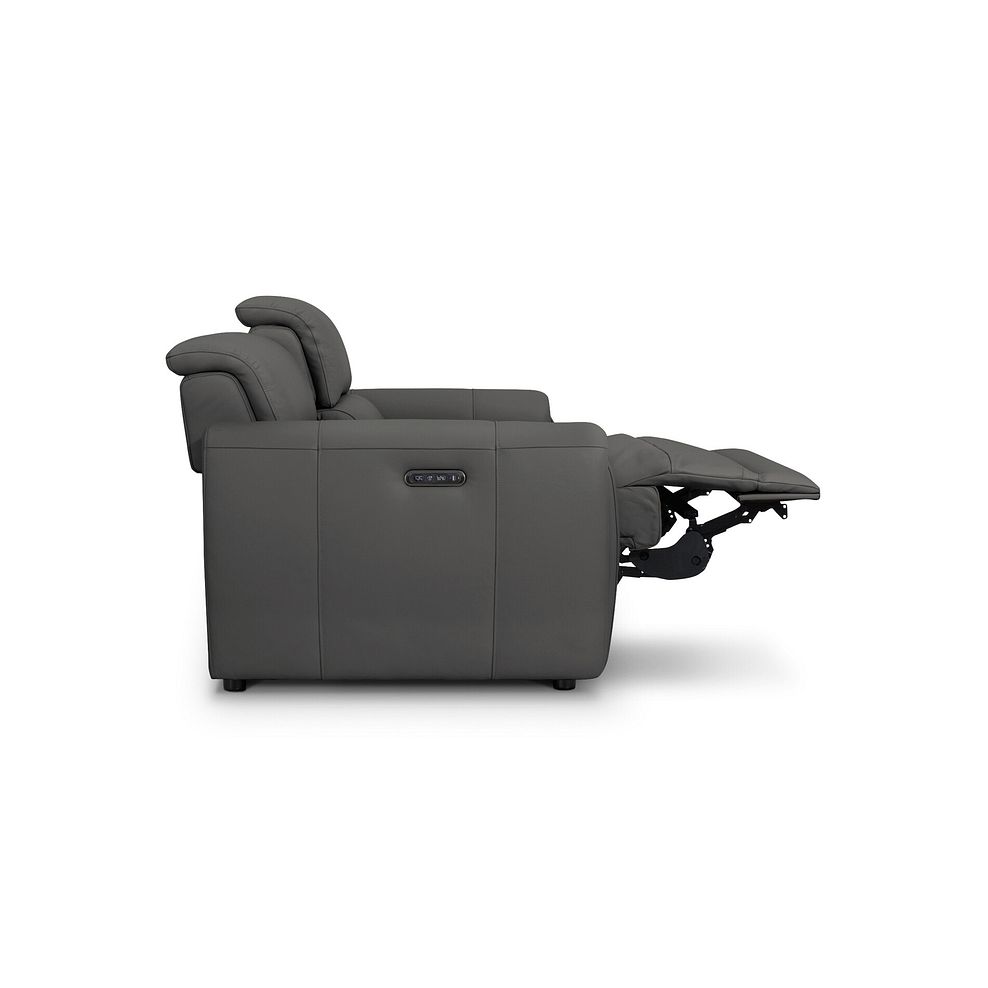 Arabella 3 Seater Power Recliner Sofa in Elephant Grey Leather 6