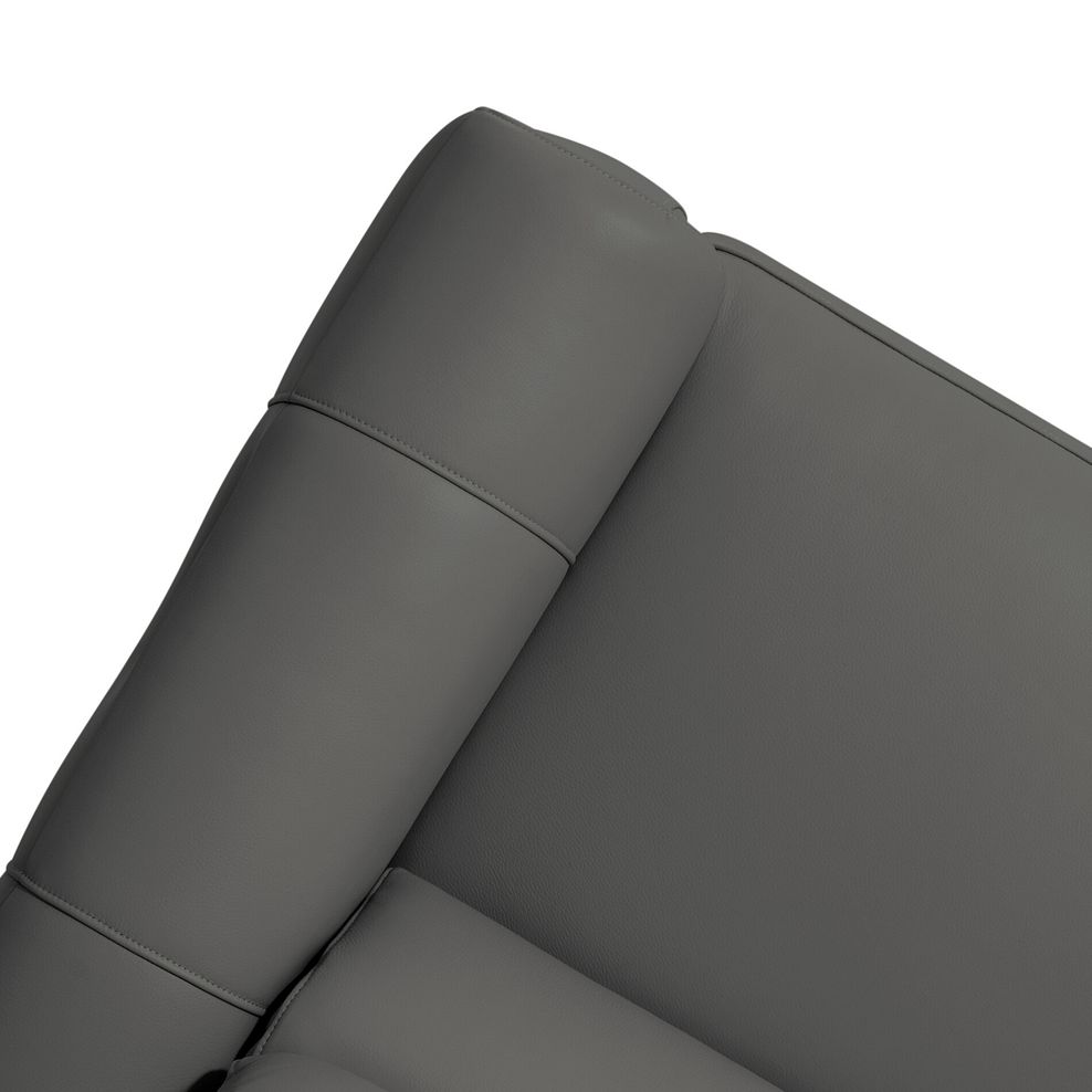 Arabella 3 Seater Power Recliner Sofa in Elephant Grey Leather 9