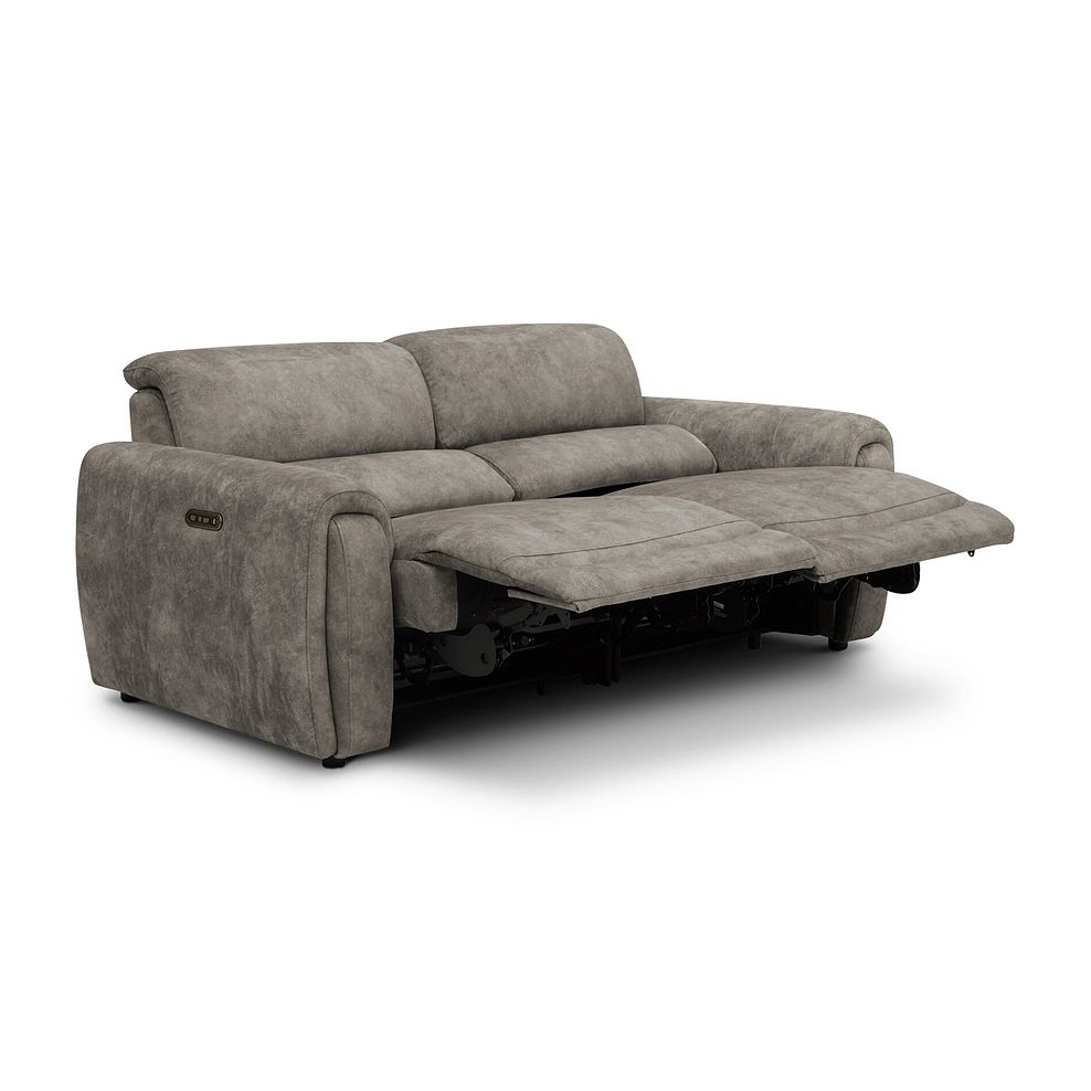 Arabella 3 Seater Power Recliner Sofa in Marble Mink Fabric 4