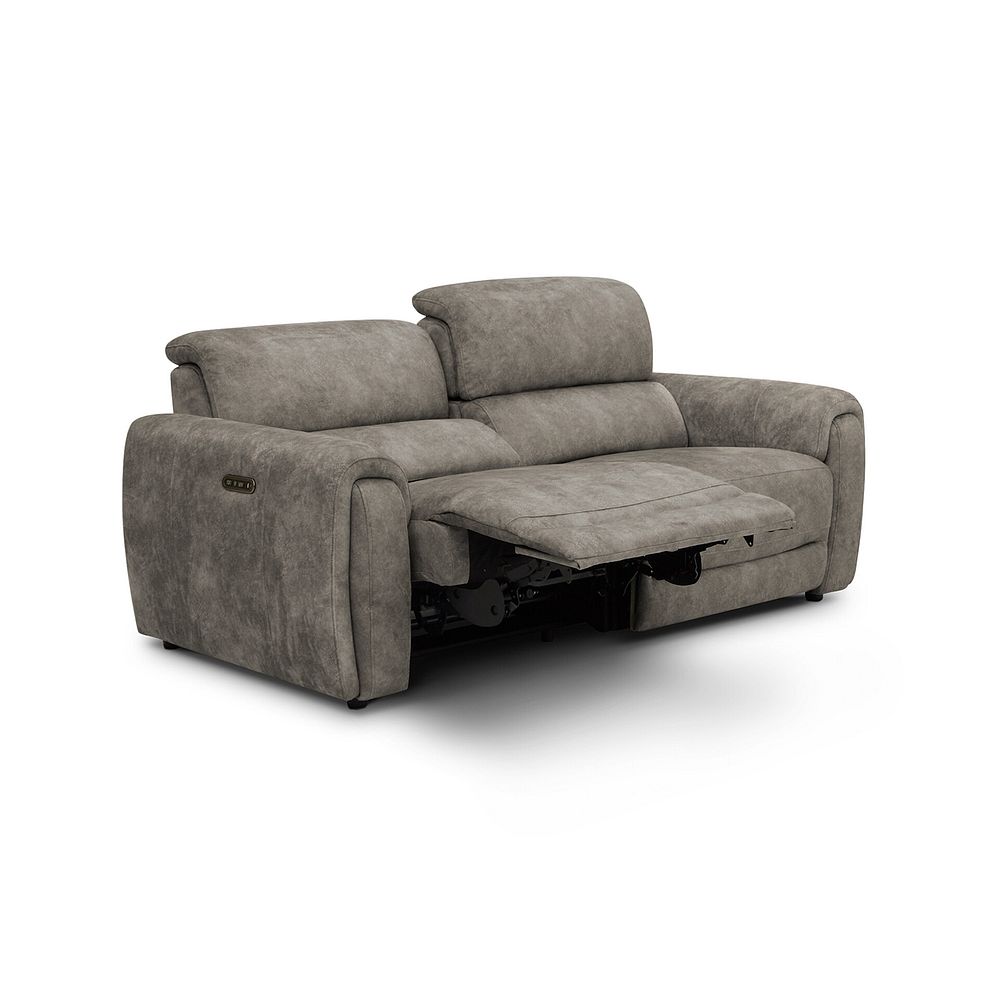 Arabella 3 Seater Power Recliner Sofa in Marble Mink Fabric 3