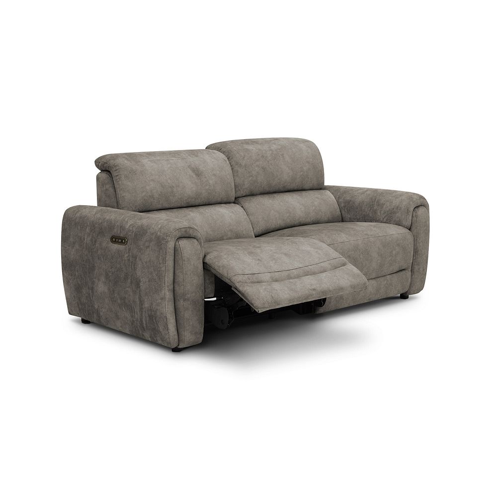 Arabella 3 Seater Power Recliner Sofa in Marble Mink Fabric 2