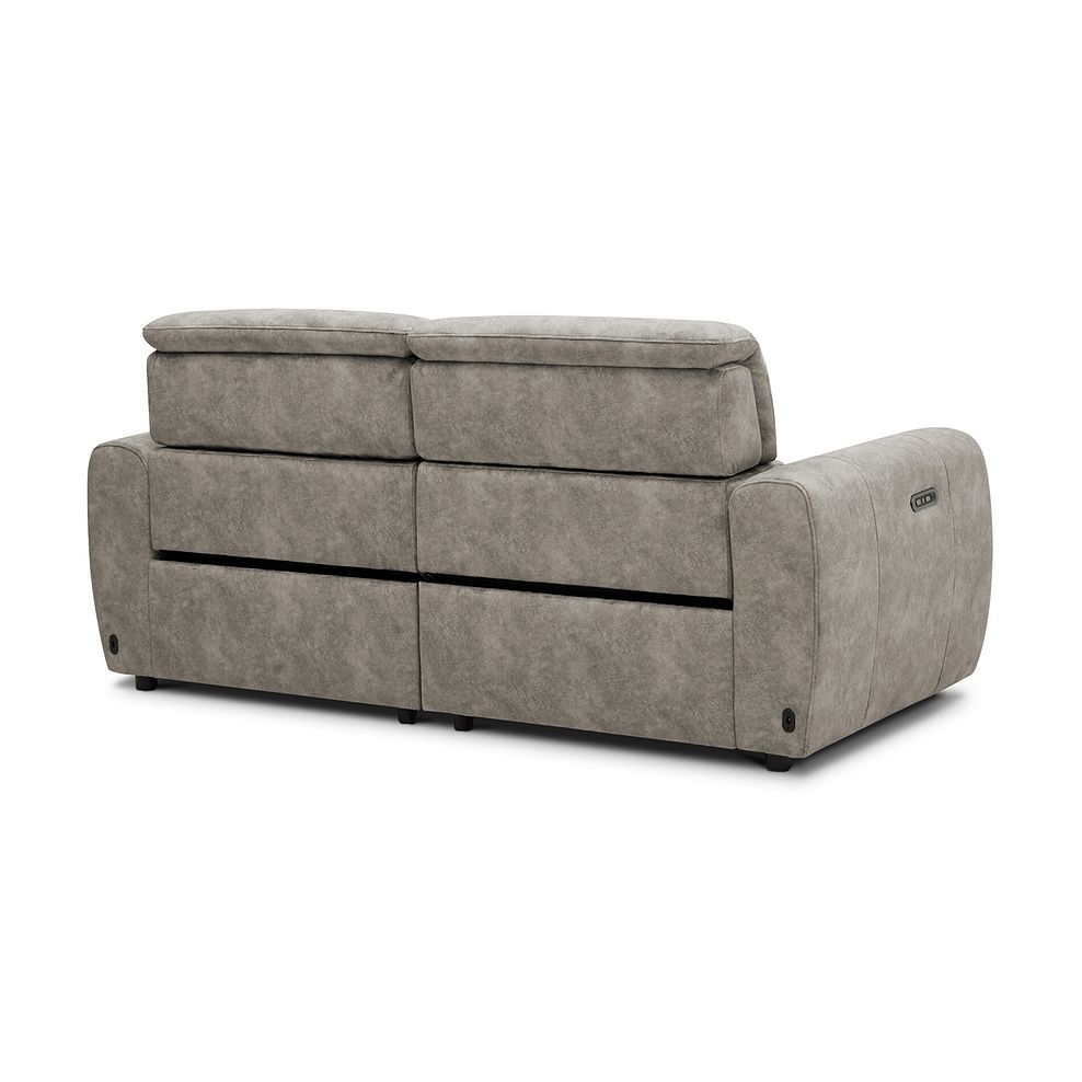 Arabella 3 Seater Power Recliner Sofa in Marble Mink Fabric 7