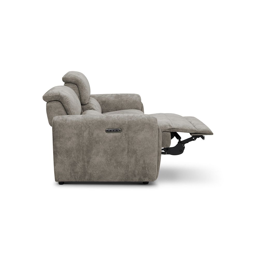 Arabella 3 Seater Power Recliner Sofa in Marble Mink Fabric 9