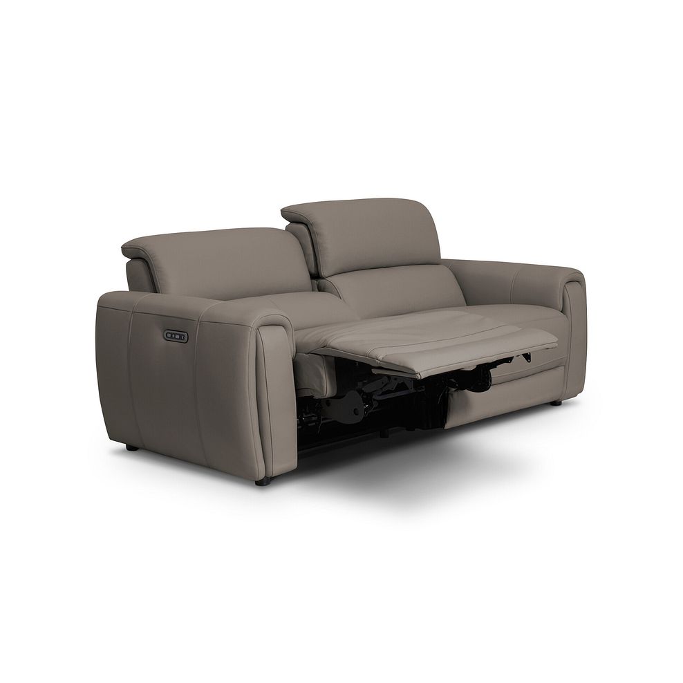 Arabella 3 Seater Power Recliner Sofa in Oyster Leather 3