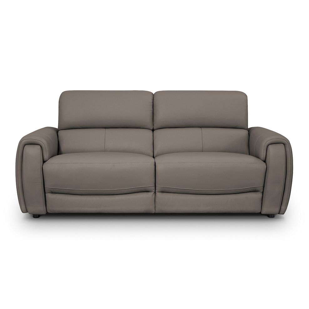 Arabella 3 Seater Power Recliner Sofa in Oyster Leather 4