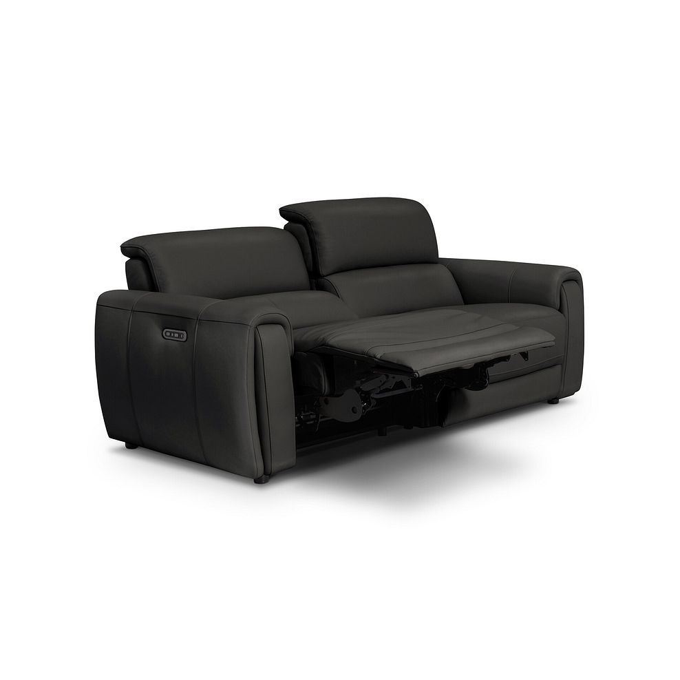 Arabella 3 Seater Power Recliner Sofa in Storm Leather 3