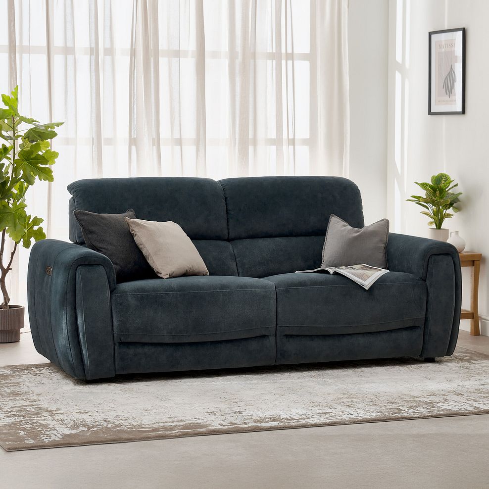 Arabella 3 Seater Power Recliner Sofa with Adjustable Power Headrest in Dexter Shadow Fabric 3