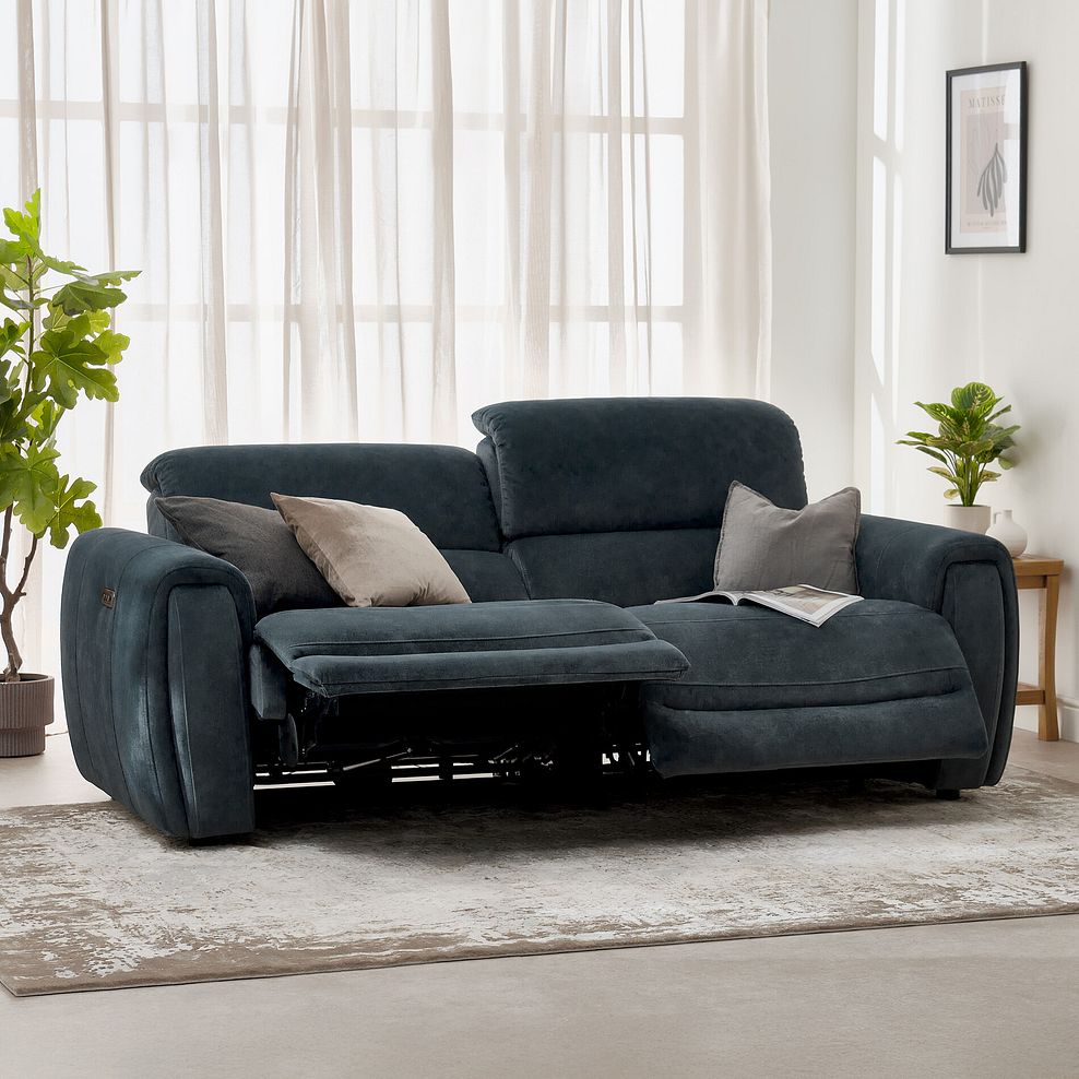 Arabella 3 Seater Power Recliner Sofa with Adjustable Power Headrest in Dexter Shadow Fabric 2