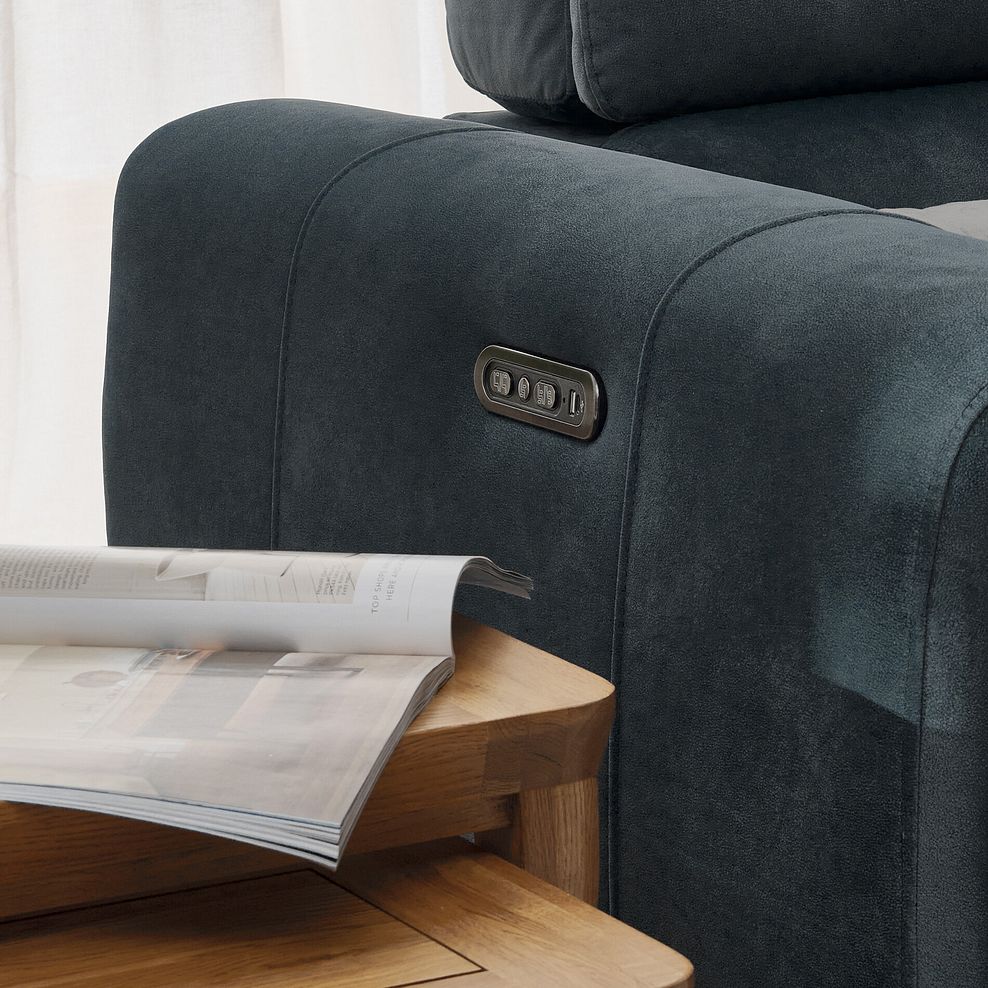 Arabella 3 Seater Power Recliner Sofa with Adjustable Power Headrest in Dexter Shadow Fabric 9