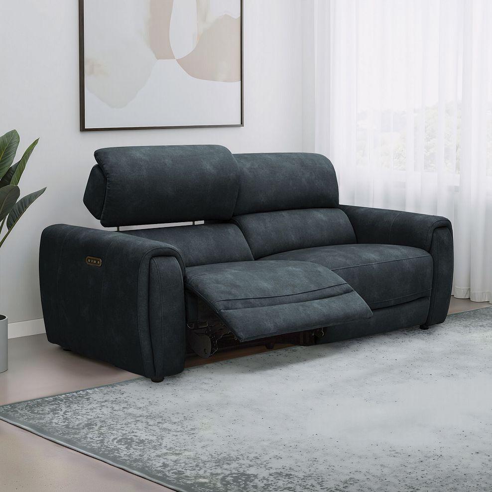 Arabella 3 Seater Power Recliner Sofa with Adjustable Power Headrest in Dexter Shadow Fabric 23