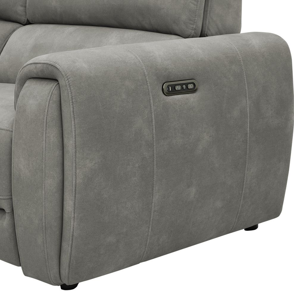 Arabella 3 Seater Power Recliner Sofa with Adjustable Power Headrest in Dexter Stone Fabric 11