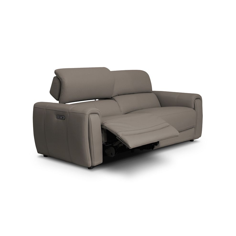 Arabella 3 Seater Power Recliner Sofa with Adjustable Power Headrest in Oyster Leather 3