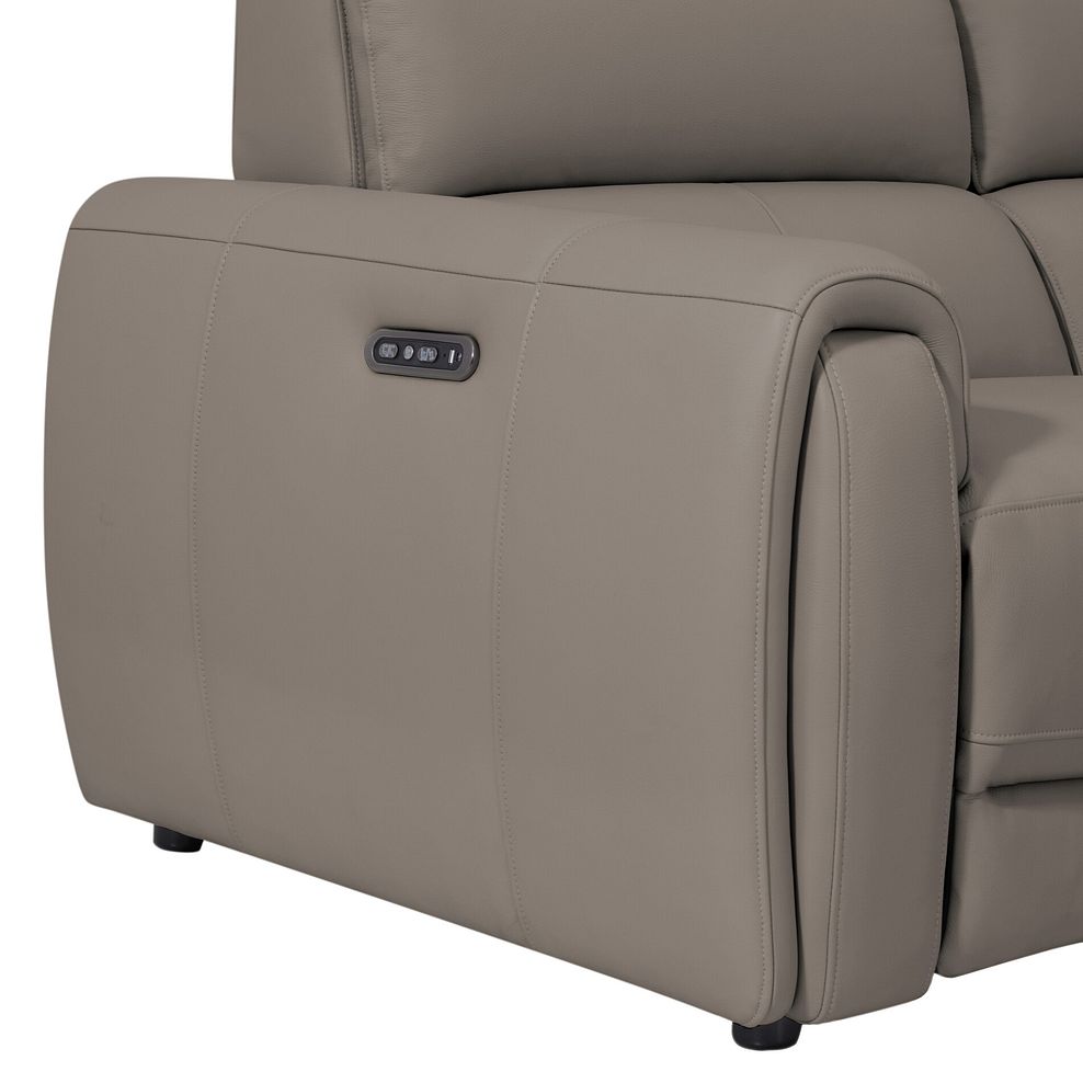 Arabella 3 Seater Power Recliner Sofa with Adjustable Power Headrest in Oyster Leather 8