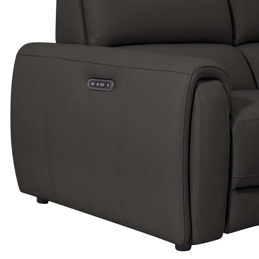 Arabella 3 Seater Power Recliner Sofa with Adjustable Power Headrest in Storm Leather 8