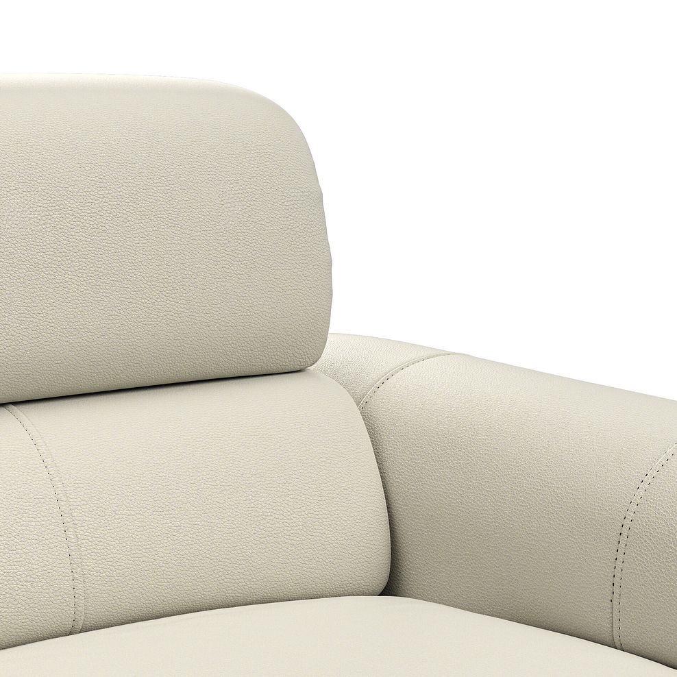 Arabella 3 Seater Power Recliner Sofa with Power Headrest and Speakers in Bone China Leather 14