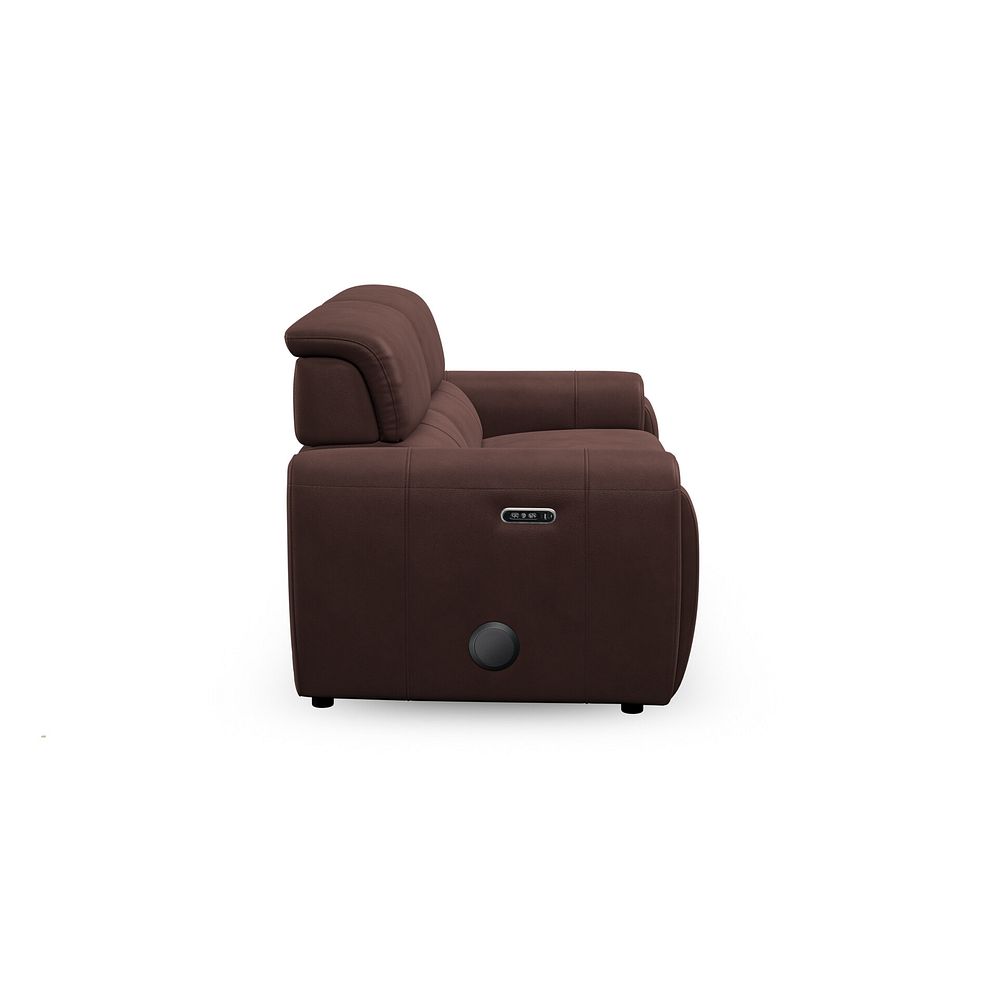 Arabella 3 Seater Power Recliner Sofa with Power Headrest and Speakers in Chestnut Leather 9