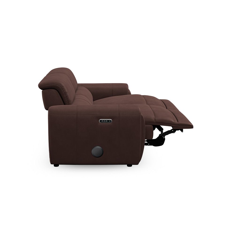 Arabella 3 Seater Power Recliner Sofa with Power Headrest and Speakers in Chestnut Leather 10