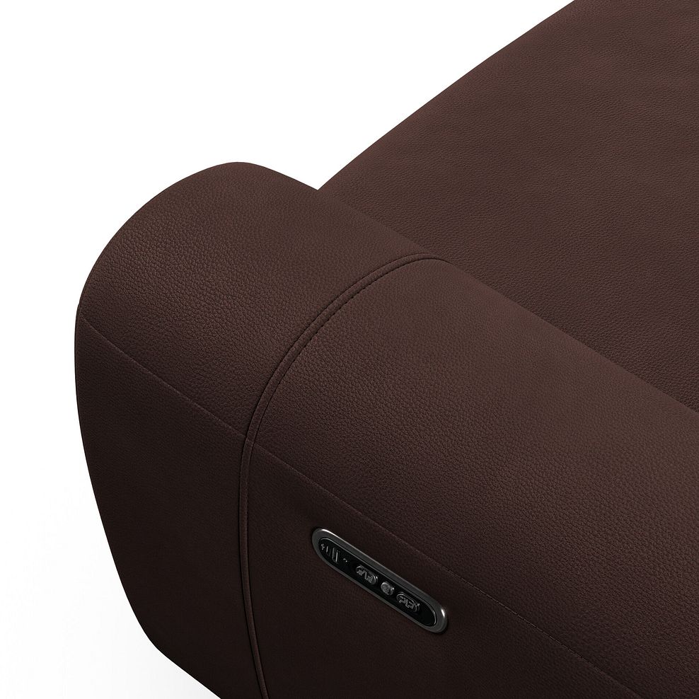 Arabella 3 Seater Power Recliner Sofa with Power Headrest and Speakers in Chestnut Leather 11