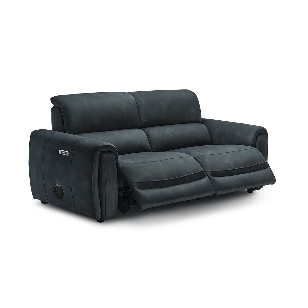 Arabella 3 Seater Power Recliner Sofa with Power Headrest and Speakers in Dexter Shadow Fabric 11