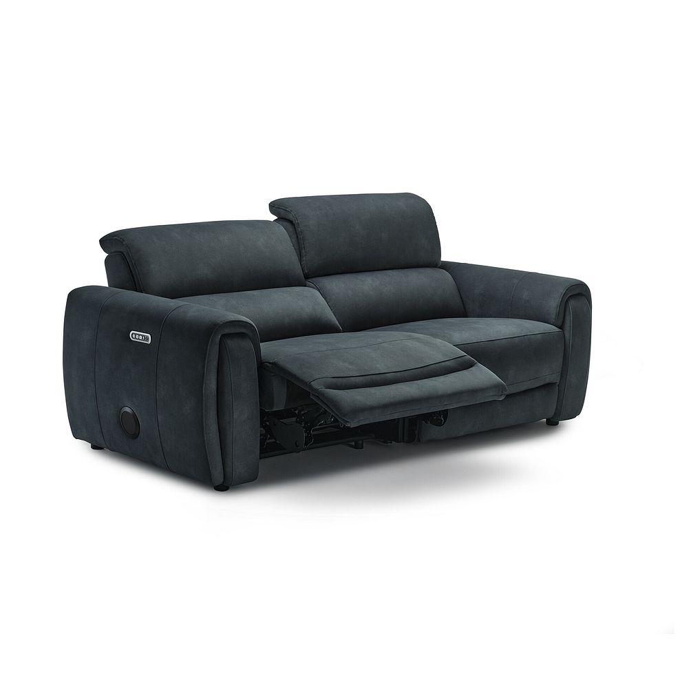 Arabella 3 Seater Power Recliner Sofa with Power Headrest and Speakers in Dexter Shadow Fabric 12