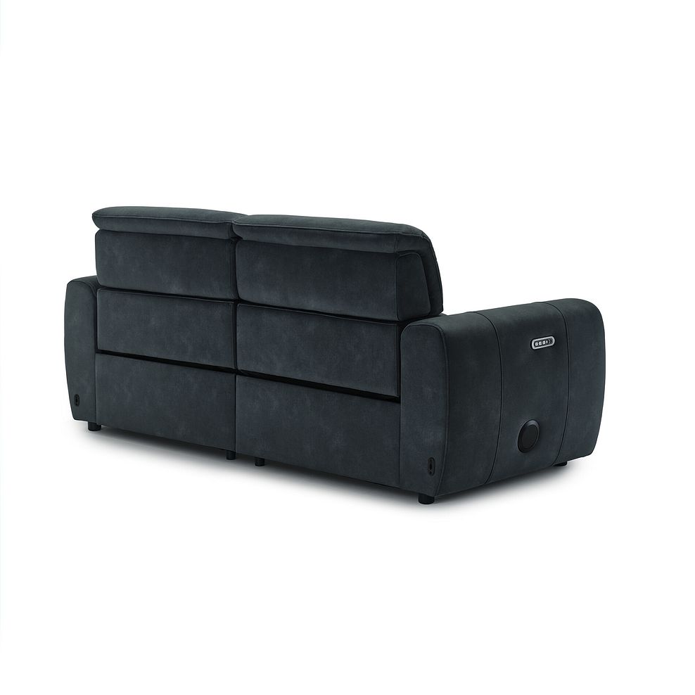 Arabella 3 Seater Power Recliner Sofa with Power Headrest and Speakers in Dexter Shadow Fabric 14