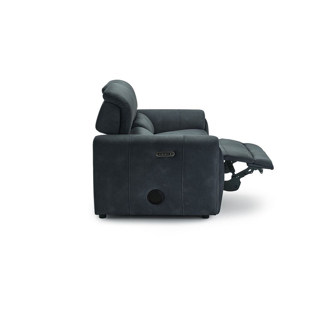 Arabella 3 Seater Power Recliner Sofa with Power Headrest and Speakers in Dexter Shadow Fabric 18