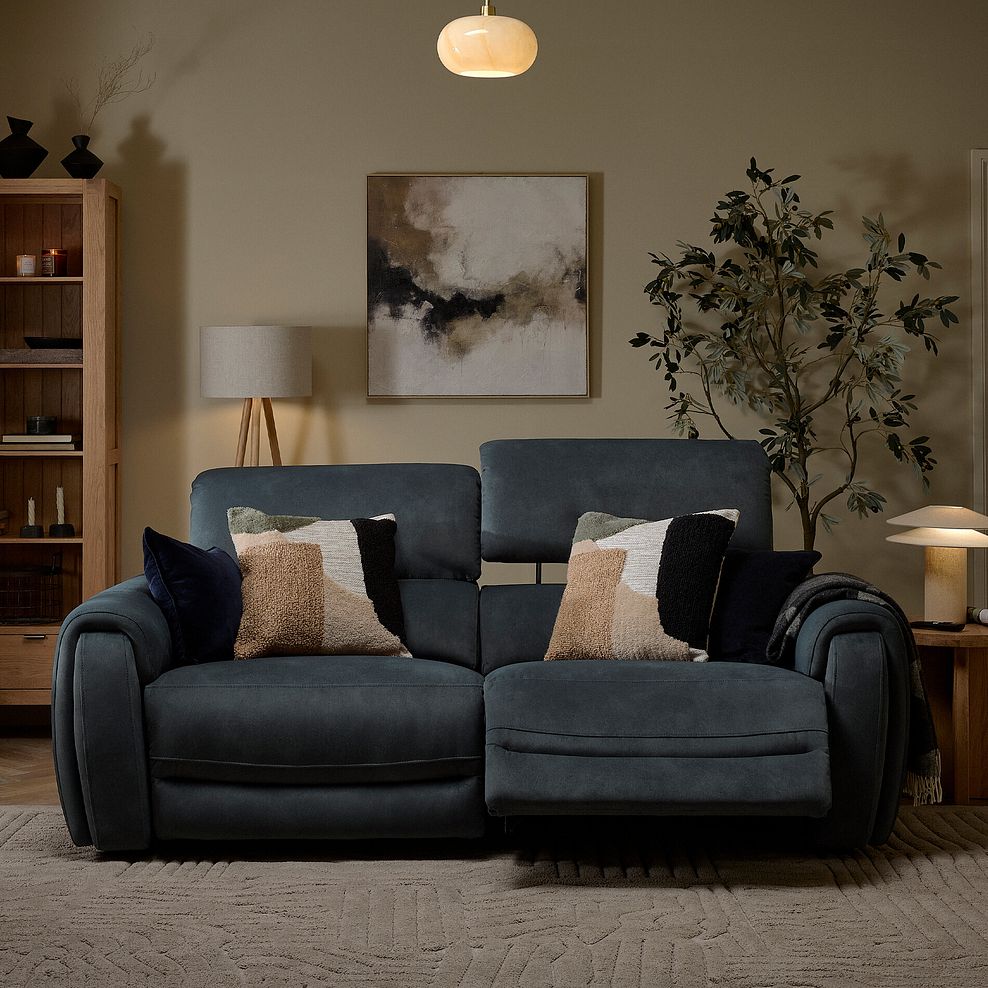 Arabella 3 Seater Power Recliner Sofa with Power Headrest and Speakers in Dexter Shadow Fabric 6