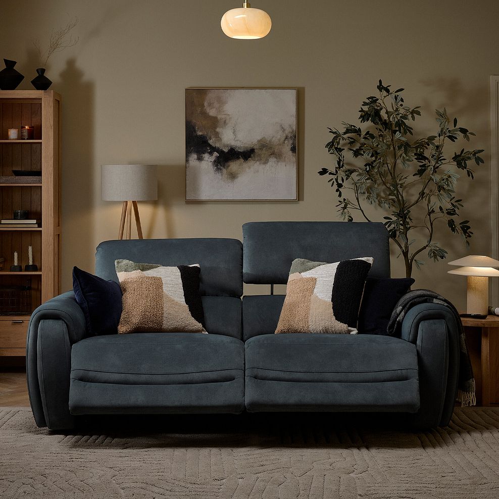 Arabella 3 Seater Power Recliner Sofa with Power Headrest and Speakers in Dexter Shadow Fabric 7