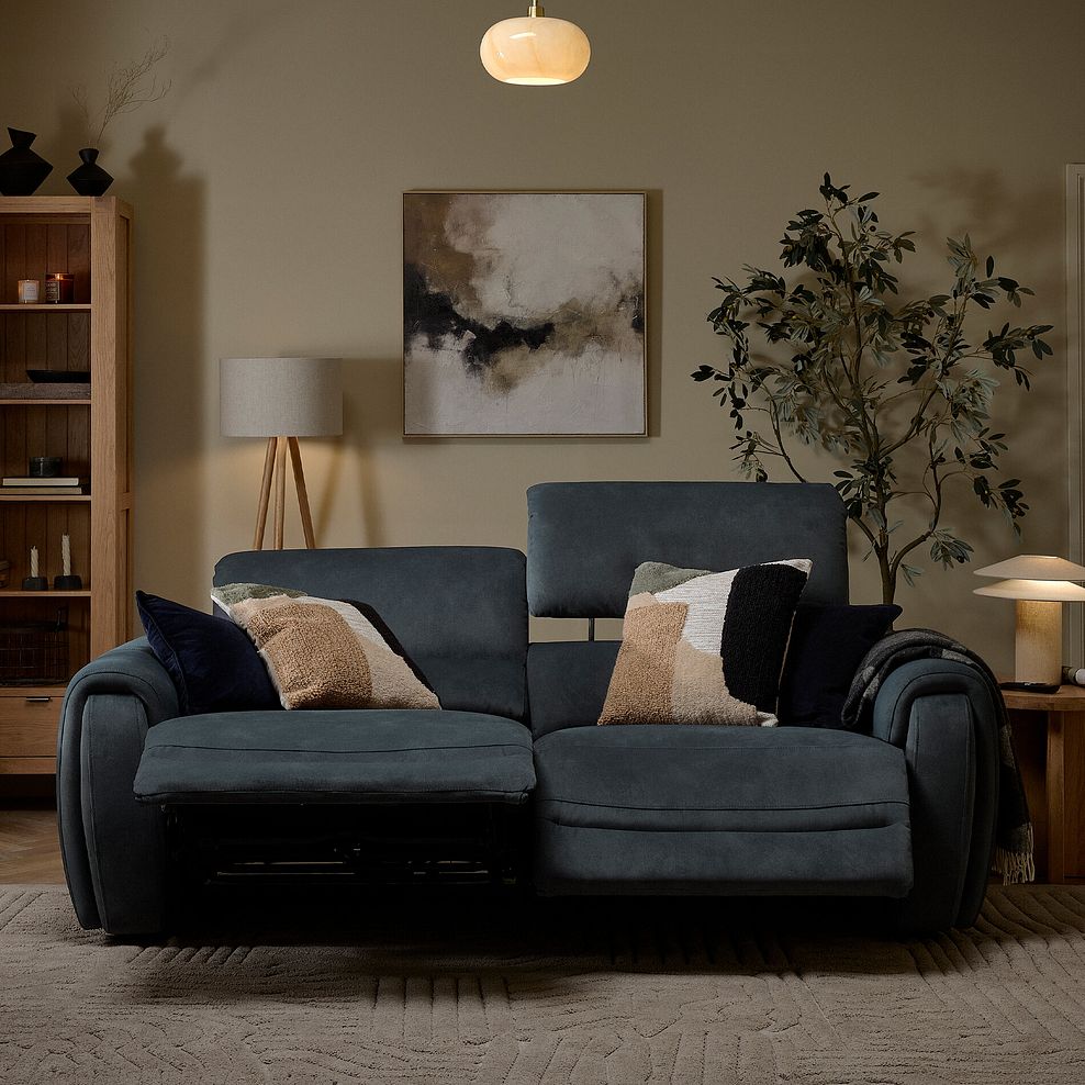 Arabella 3 Seater Power Recliner Sofa with Power Headrest and Speakers in Dexter Shadow Fabric 8