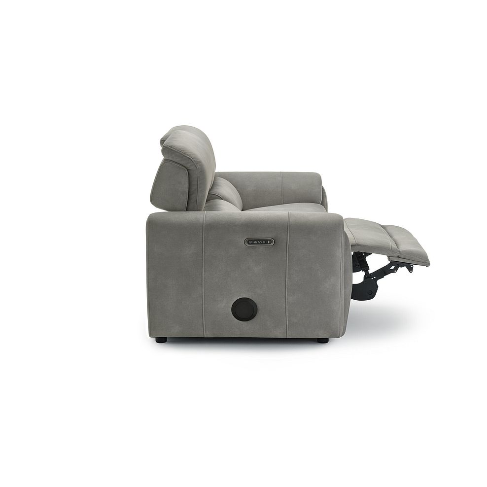 Arabella 3 Seater Power Recliner Sofa with Power Headrest and Speakers in Dexter Stone Fabric 9