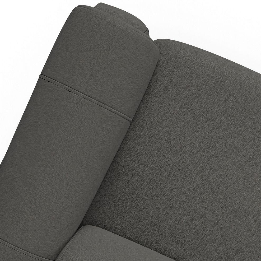 Arabella 3 Seater Power Recliner Sofa with Power Headrest and Speakers in Elephant Grey Leather 12