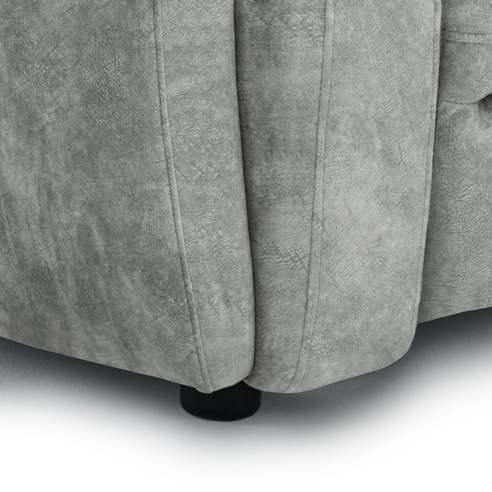 Arabella 3 Seater Power Recliner Sofa with Power Headrest and Speakers in Marble Silver Fabric 5