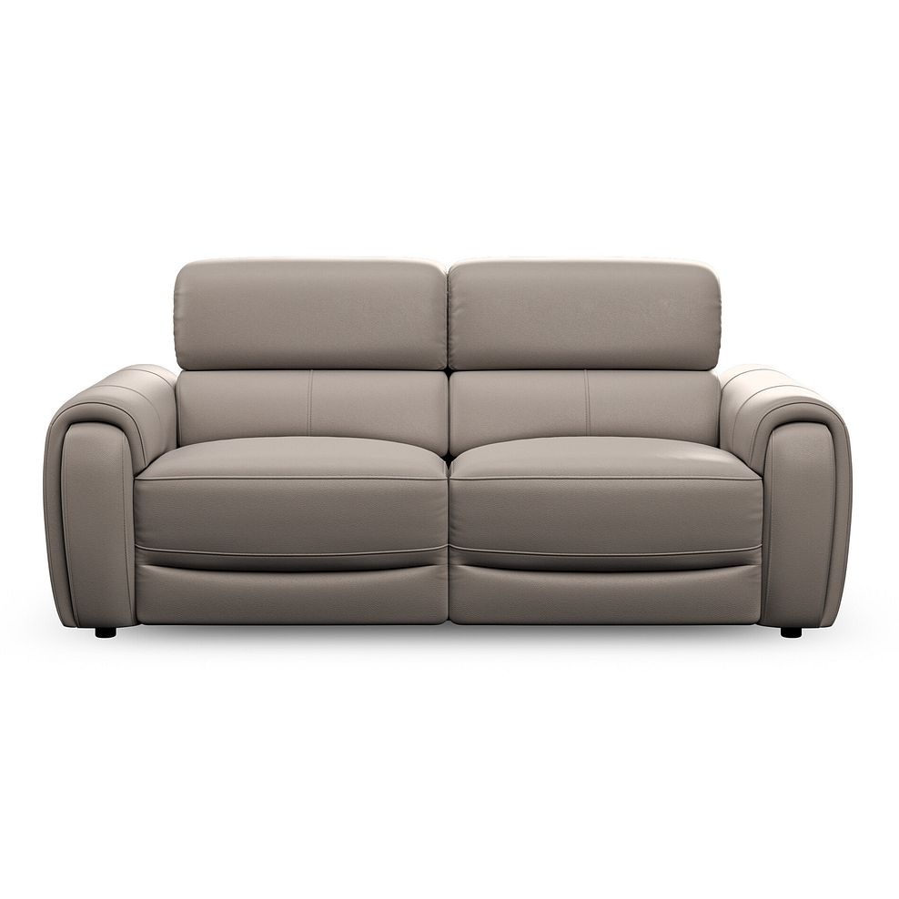 Arabella 3 Seater Power Recliner Sofa with Power Headrest and Speakers in Oyster Leather 6