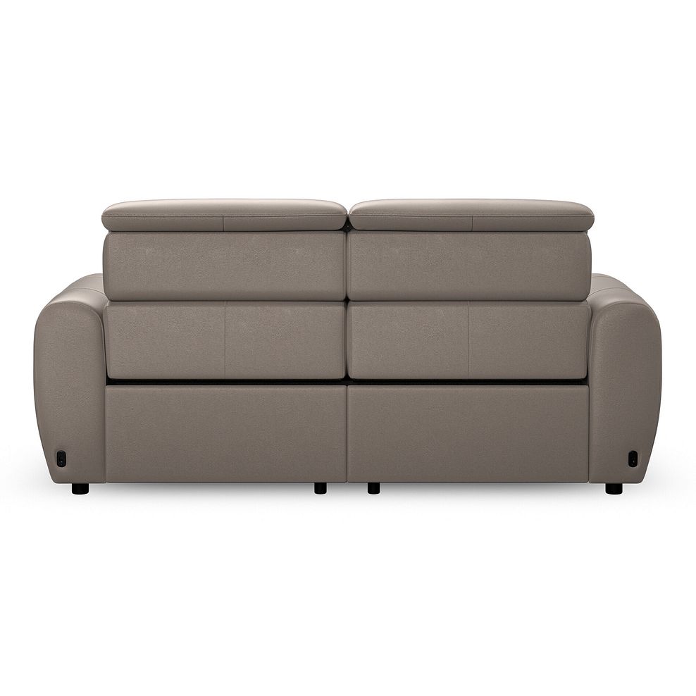 Arabella 3 Seater Power Recliner Sofa with Power Headrest and Speakers in Oyster Leather 8