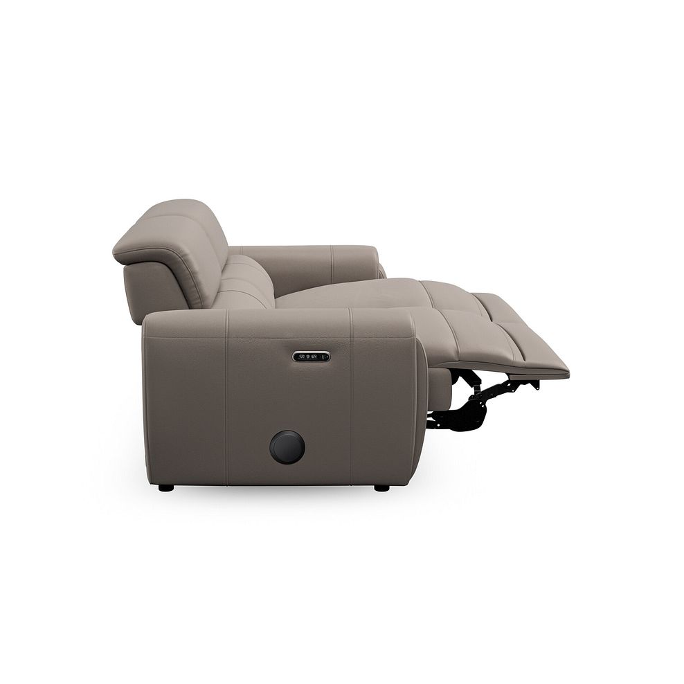 Arabella 3 Seater Power Recliner Sofa with Power Headrest and Speakers in Oyster Leather 10