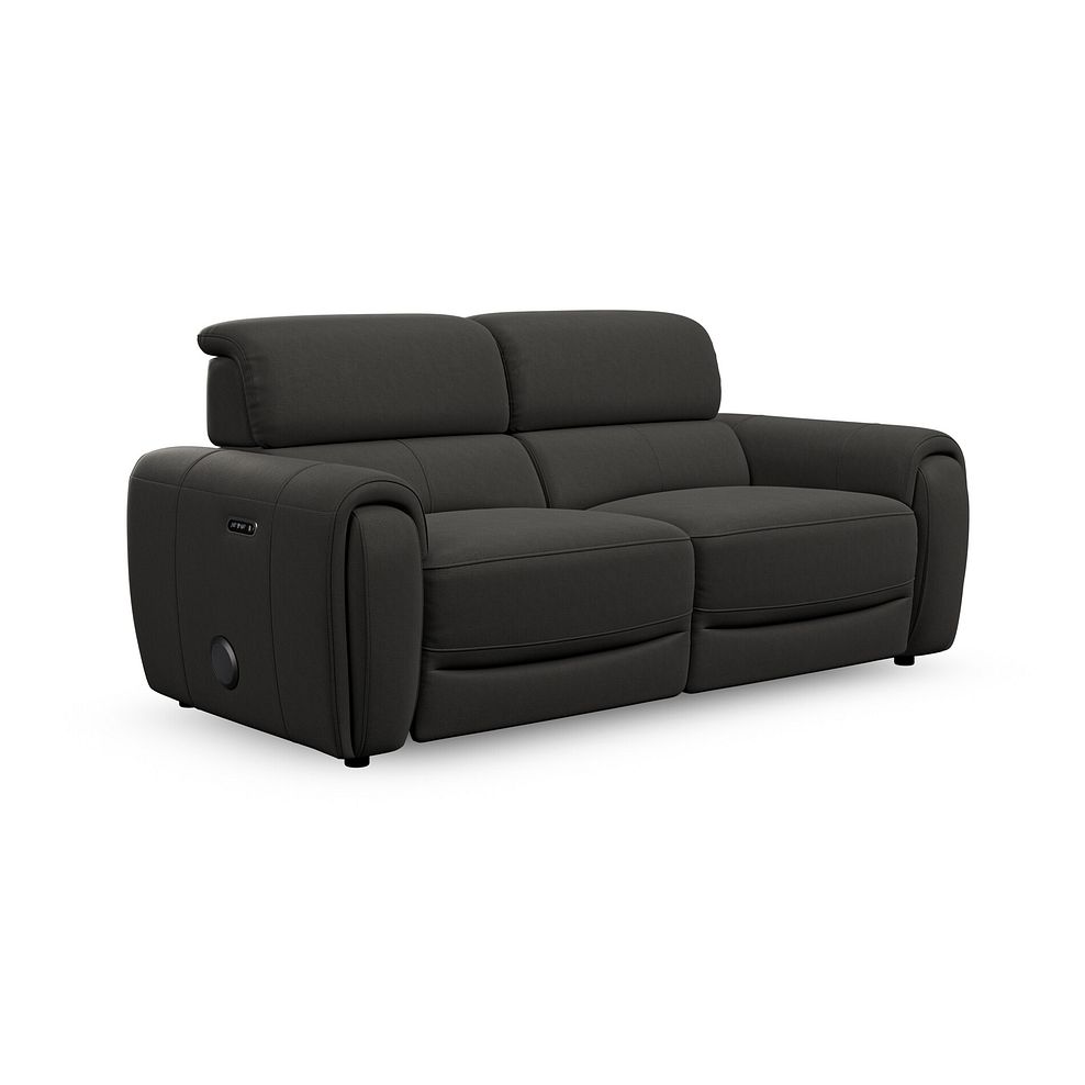 Arabella 3 Seater Power Recliner Sofa with Power Headrest and Speakers in Storm Leather 1