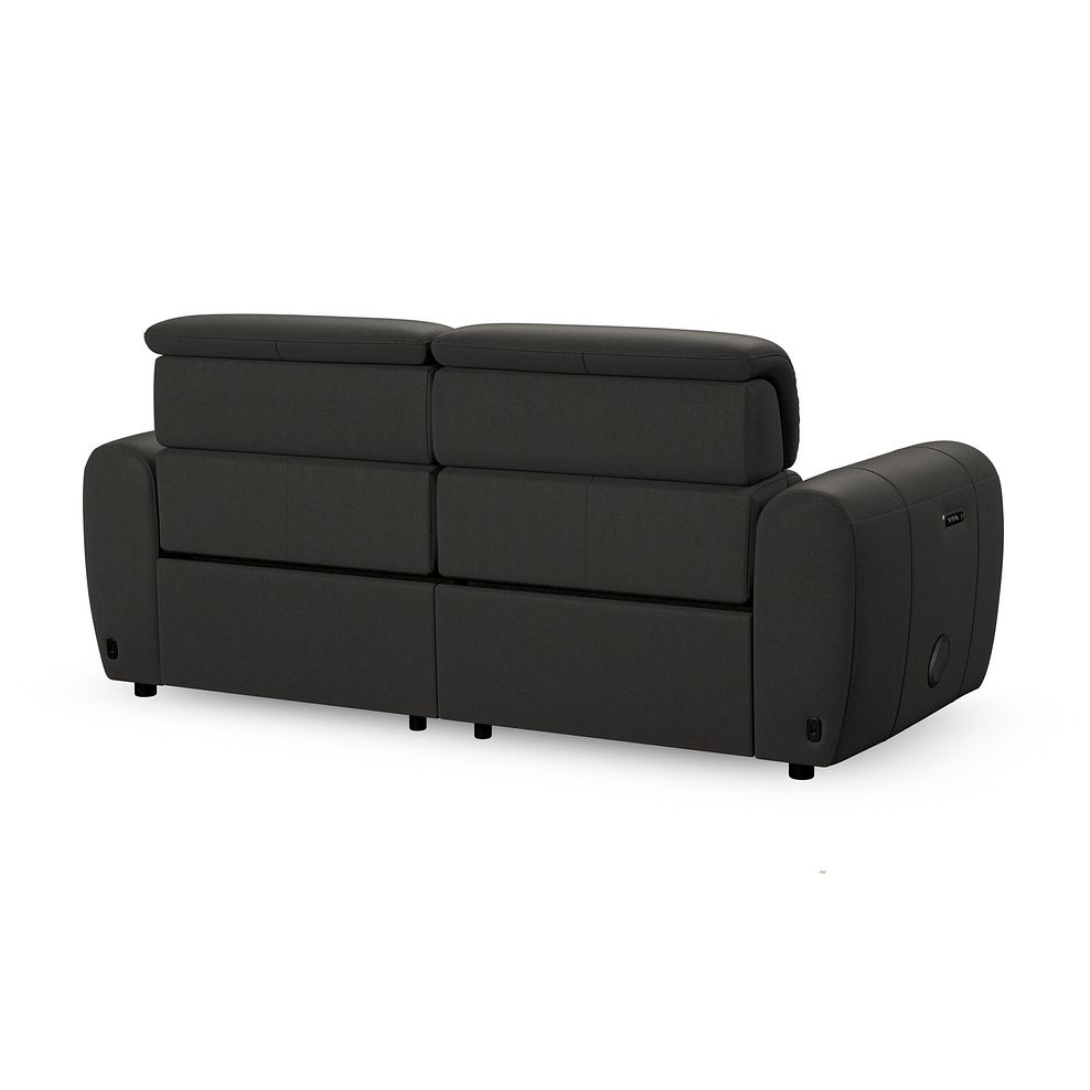 Arabella 3 Seater Power Recliner Sofa with Power Headrest and Speakers in Storm Leather 7