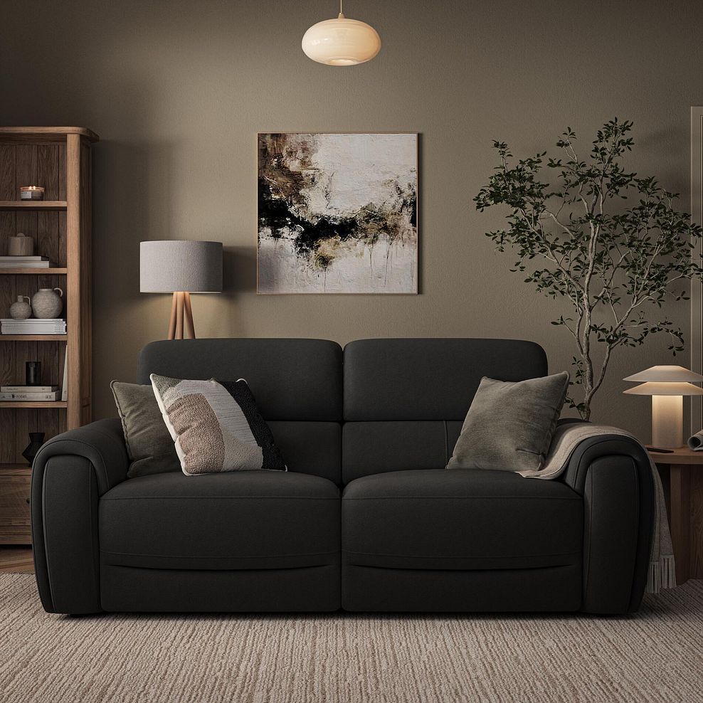 Arabella 3 Seater Power Recliner Sofa with Power Headrest and Speakers in Storm Leather 4